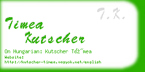 timea kutscher business card